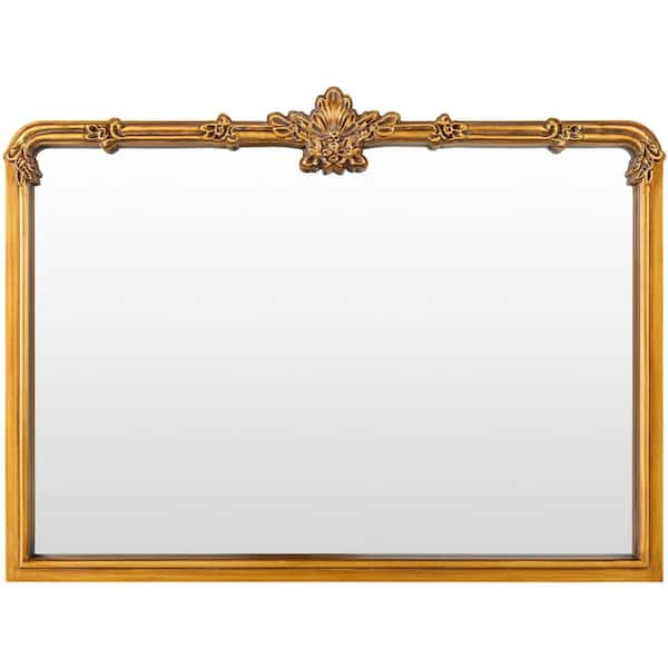 Livabliss Ezra 30 in. x 40 in. Gold Framed Decorative Mirror ...