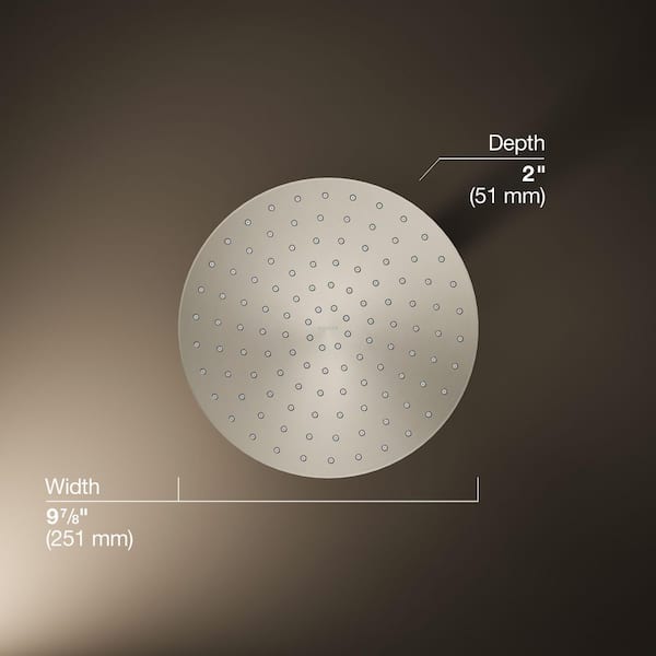 KOHLER Awaken 1-Spray Patterns 1.75 GPM 10 in. Ceiling Mount Fixed