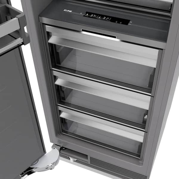 24 in. 12.5 cu. ft. Freezerless Column Refrigerator in Matte White with Graphite Gray Interior