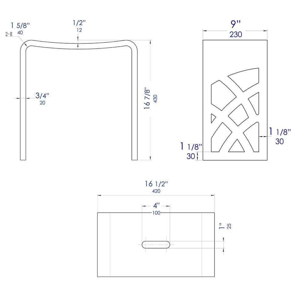 White Matte Resin Bathroom and Shower Stool