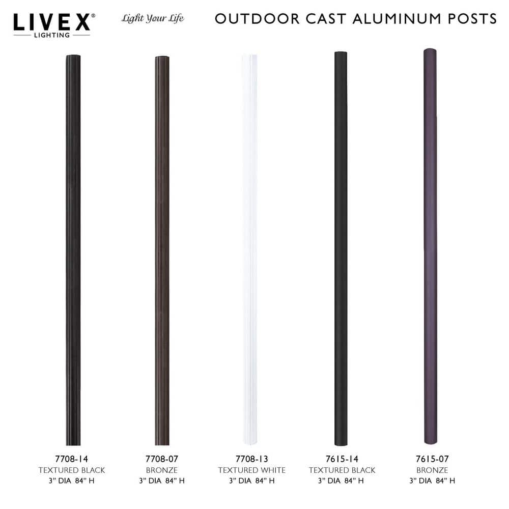 Tall Bronze Cast Aluminum Outdoor Lamp Post