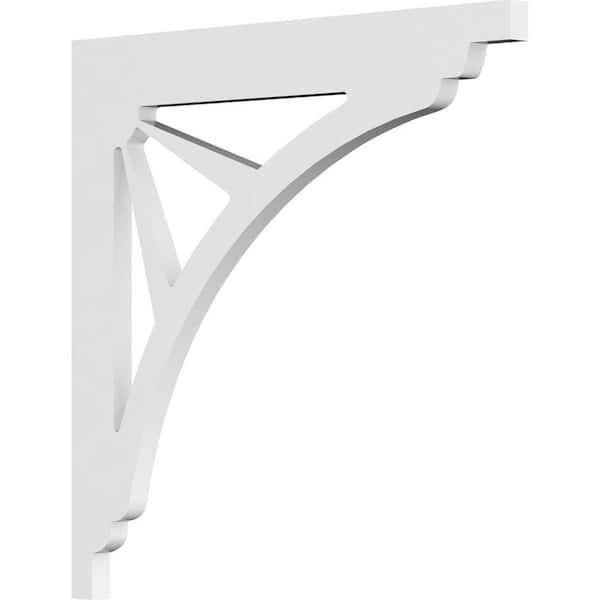 Ekena Millwork 5/8 in. W X 14 in. H X 14 in. D PVC Stanford Bracket