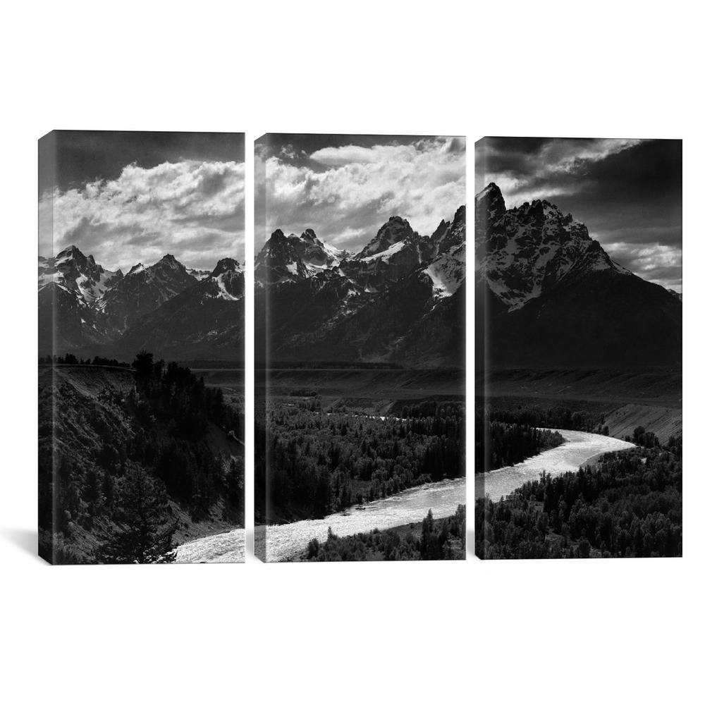 iCanvas Grand Teton II by Ansel Adams Canvas Wall Art AAD19-3PC3-60x4 ...