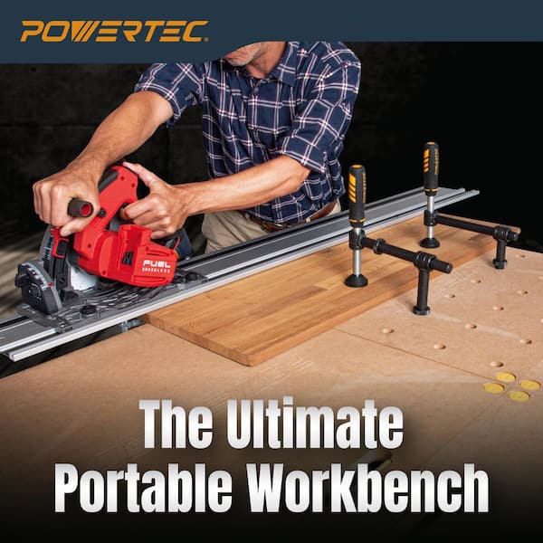 POWERTEC Arachni Flex 24 in. x 48 in. Foldable Workbench Tabletop POWERTEC Arachni Flex 24 in. x 48 in. Foldable Workbench Tabletop