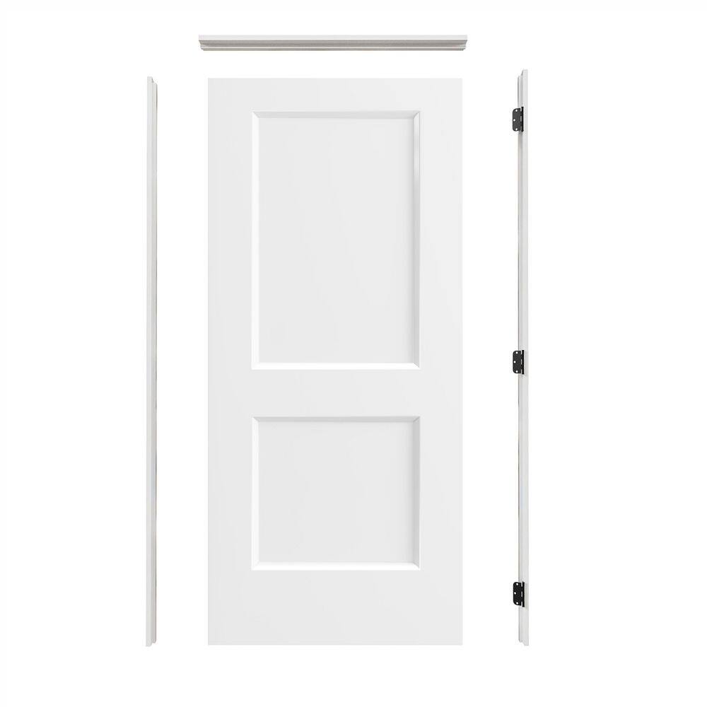 Assembly Required 36 in. x 80 in. 1-Panel Left White Hollow Core Wood Interior Prehung Door Kit+ Quick Assemble Jamb price history on PriceWatchPro