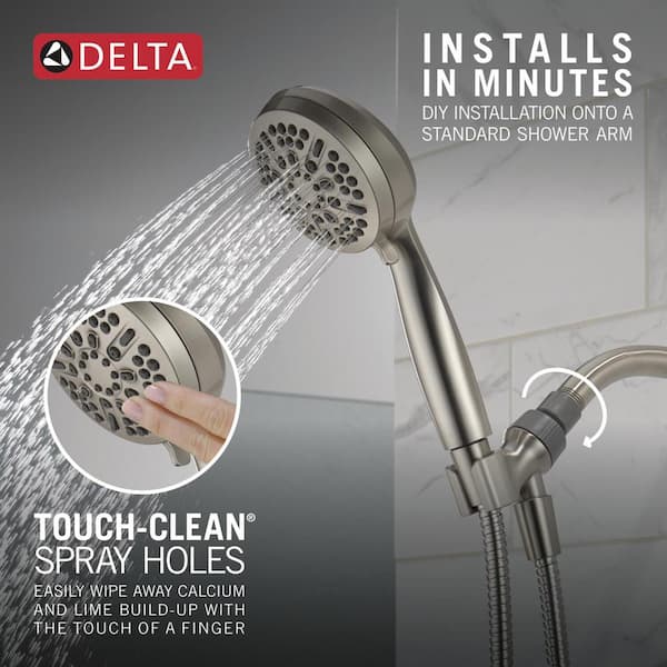 6-Setting Hand Shower with Cleaning Spray in Spotshield Brushed Nickel  75720SN