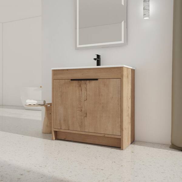 FAMYYT 36 in. W x 18.3 in. D x 34.2 in. H Single Sink