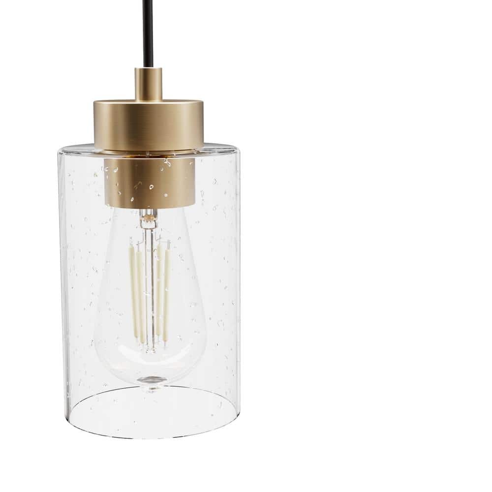 Hartland Alturas Gold 3-Light Cluster Linear Pendant with Clear-Seeded Glass