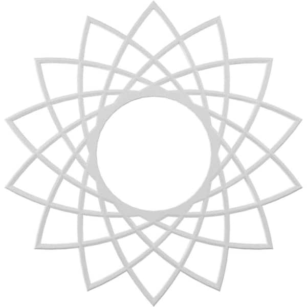 Ekena Millwork 1 in. x 34 in. x 34 in. Eleanor Architectural Grade PVC Pierced Ceiling Medallion