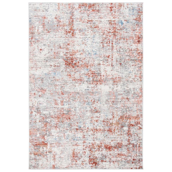 Shivan 5 ft. x 7 ft. Ivory/Rust Distressed Area Rug