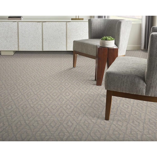 Diamond Back Buff Brown 13.2 ft. 48 oz. Polyester Pattern Carpet - Installation Required