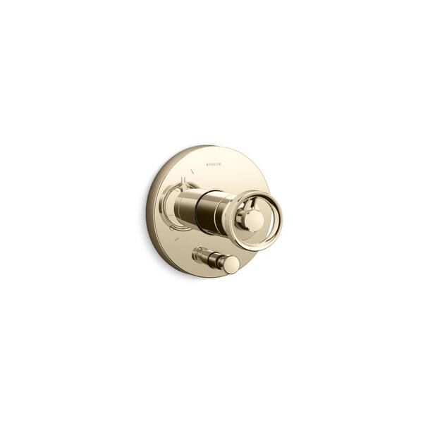 KOHLER Components Rite-Temp Valve Trim With Push-Button Diverter And Industrial Handle