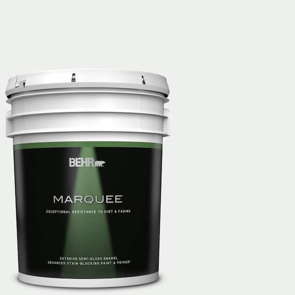 BEHR MARQUEE 5 gal. #BL-W15 Frost Semi-Gloss Enamel Exterior Paint & Primer