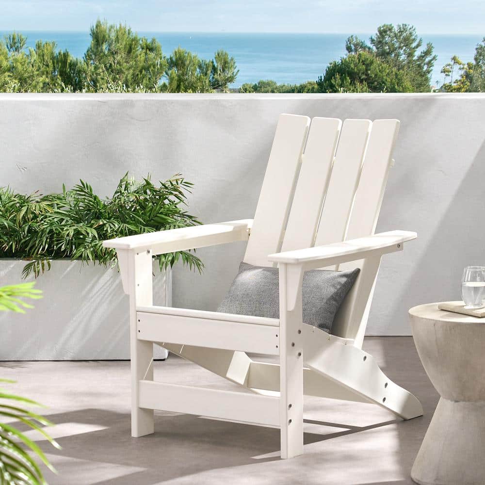 Robbyn Modern White Resin Adirondack Outdoor Chair
