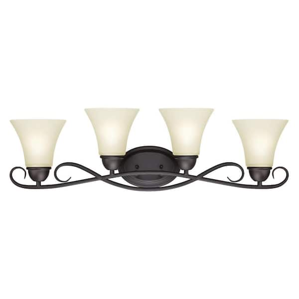 Westinghouse Dunmore 4-Light Oil Rubbed Bronze Wall Mount Bath Light