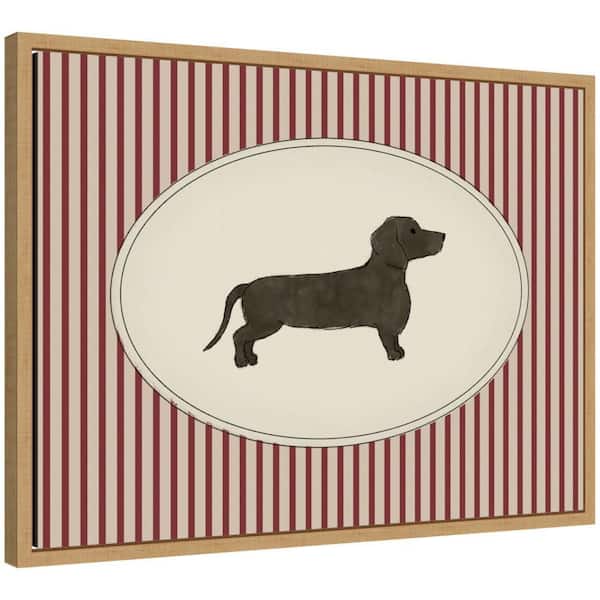 Sylvie "Dachshund" by Molly Dillon from The lil Dills Shop Dog Framed Canvas Art Print 18 in. x 24 in.