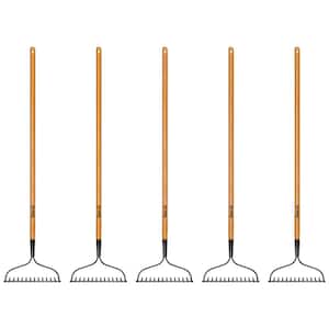 5-Piece 14-Tines Bow Rake Garden Tool Set