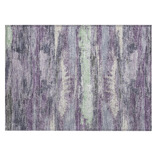 Chantille Machine Washable Indoor/Outdoor Abstract ACN942 Purple 1 ft. 8 in. x 2 ft. 6 in. Area Rug