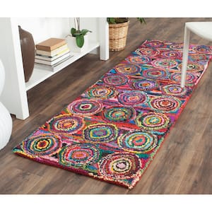 Nantucket Pink/Multi 2 ft. x 7 ft. Geometric Runner Rug