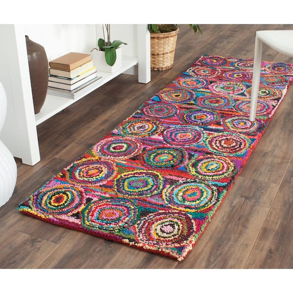 Nantucket Pink/Multi 2 ft. x 7 ft. Geometric Runner Rug