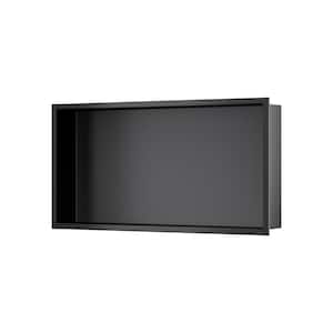 24 in. W x 12 in. H x 4 in. D Stainless Steel Single Layer Shower Niche in Black