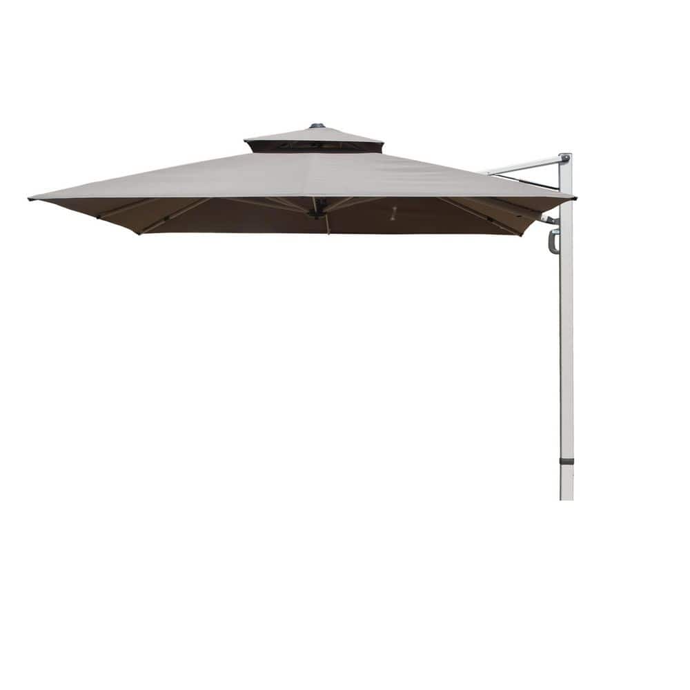 9 ft. Square Cantilever Patio Umbrella with Center Pole, 9-Rib in Gray(Base Not Included) price history on PriceWatchPro