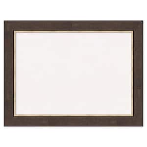 Lined Bronze White Corkboard 32 in. x 25 in. Bulletin Board Memo Board