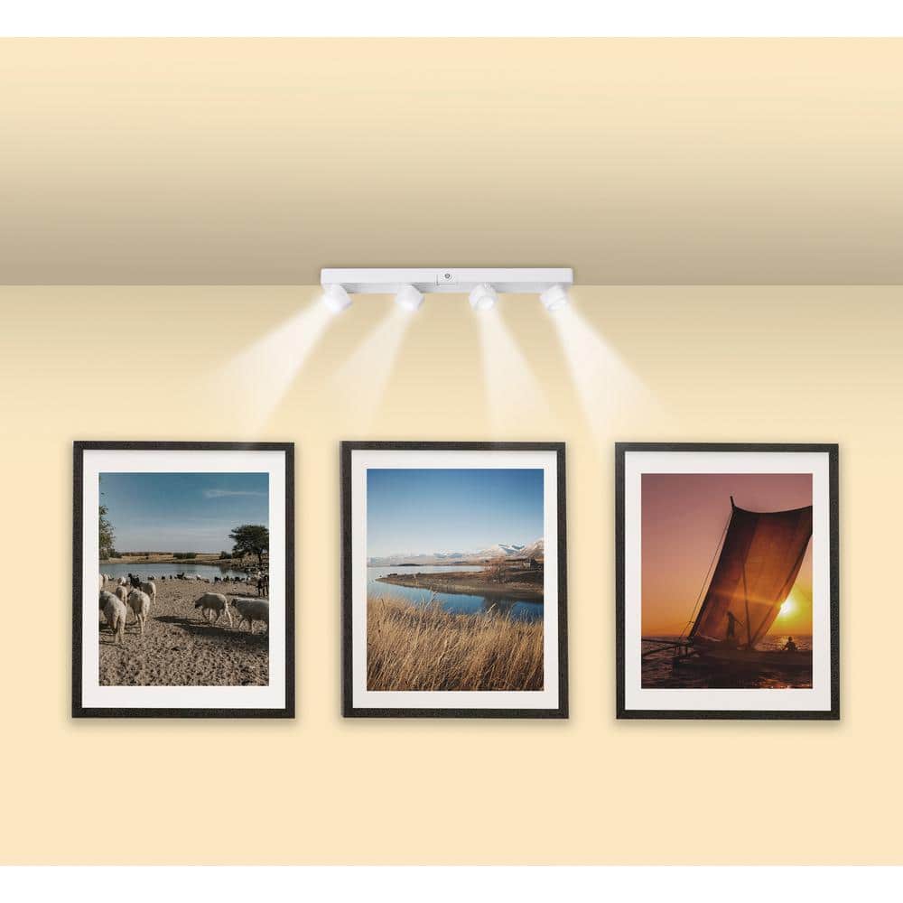 White Battery-Powered LED Strip Light with Remote Control
