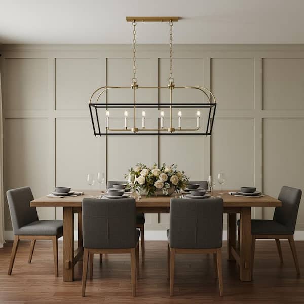 LARK Tate 6-Light Black Chandelier