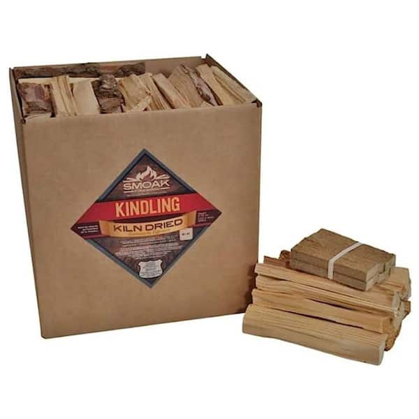 Smoak Firewood 18-22 lbs. Hardwood Kindling-Kiln Dried Premium USDA Certified Mixed Rough Cut (8 in. Pieces)