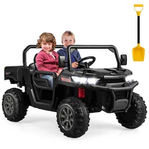24-Volt Kids Ride On Dump Truck 2-Seater Electric Truck w/Remote Control Black
