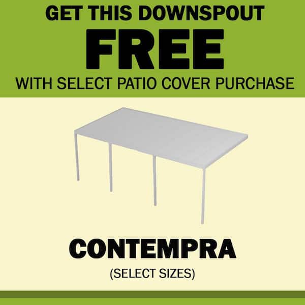 10 ft. White Aluminum Downspout Kit Set of 2, Compatible with Optima and Contempra Patio Covers