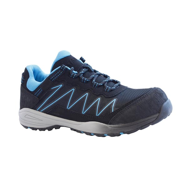 Stanley Women's Breeze Low Slip Resistant Athletic Shoes - Composite Toe - Black/Light Blue Size 8(M)