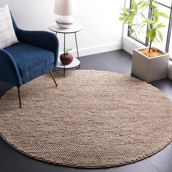 Natura Brown 10 ft. x 10 ft. Gradient Round Area Rug