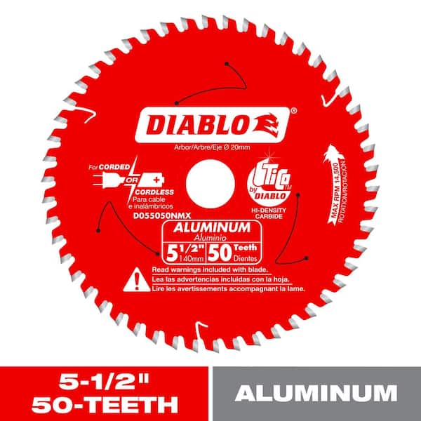5-1/2in. x 50-Tooth Circular Saw Blade for Aluminum