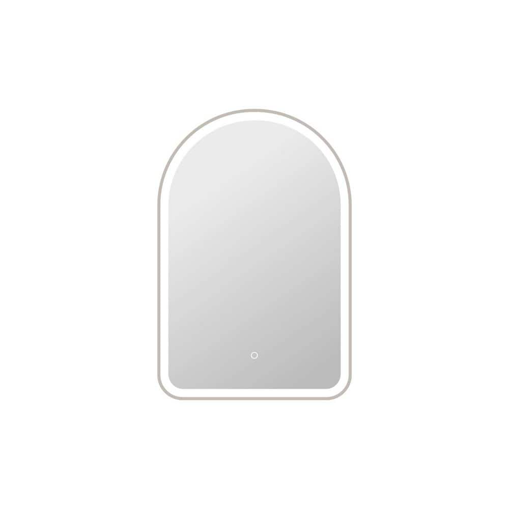 24 in. W x 36 in. H Arch Framed LED Wall Mirror in Silver price history on PriceWatchPro