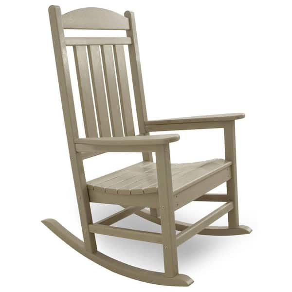 POLYWOOD Presidential Sand Plastic Patio Rocker - image 5