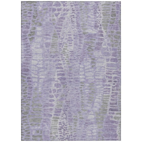 Chantille Machine Washable Indoor/Outdoor Abstract ACN2382 Purple 10 ft. x 14 ft. Area Rug