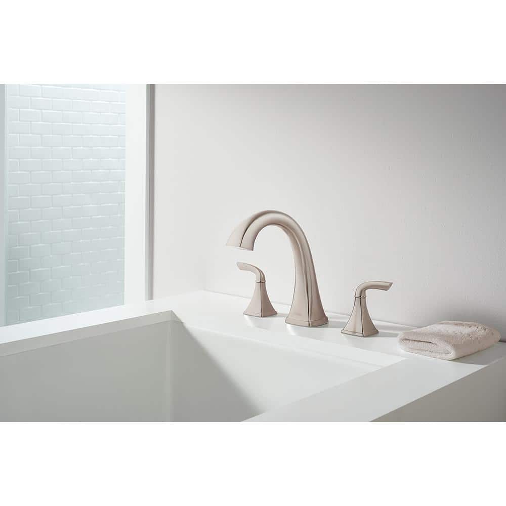 Brushed Nickel Double Handle Roman Tub Faucet