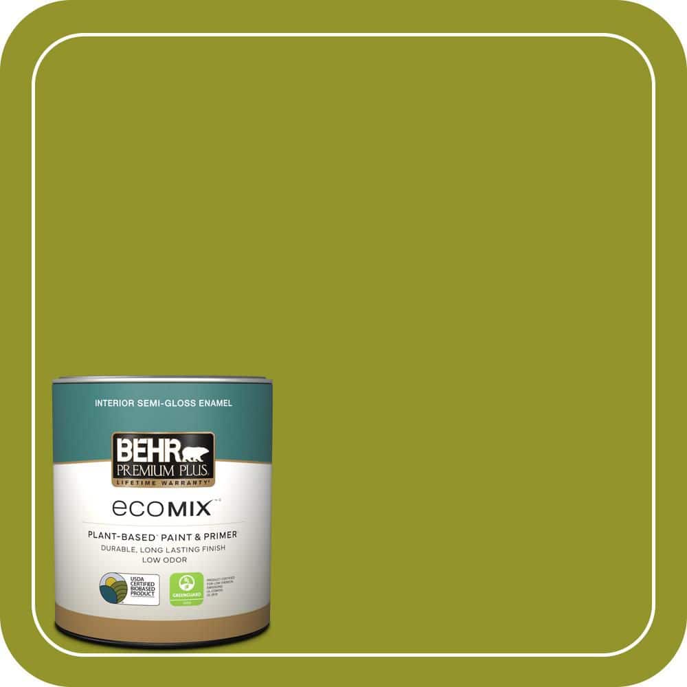 1 qt. #P350-7 Lazy Lizard Semi-Gloss Enamel EcoMix Plant-Based Interior Paint & Primer price history on PriceWatchPro