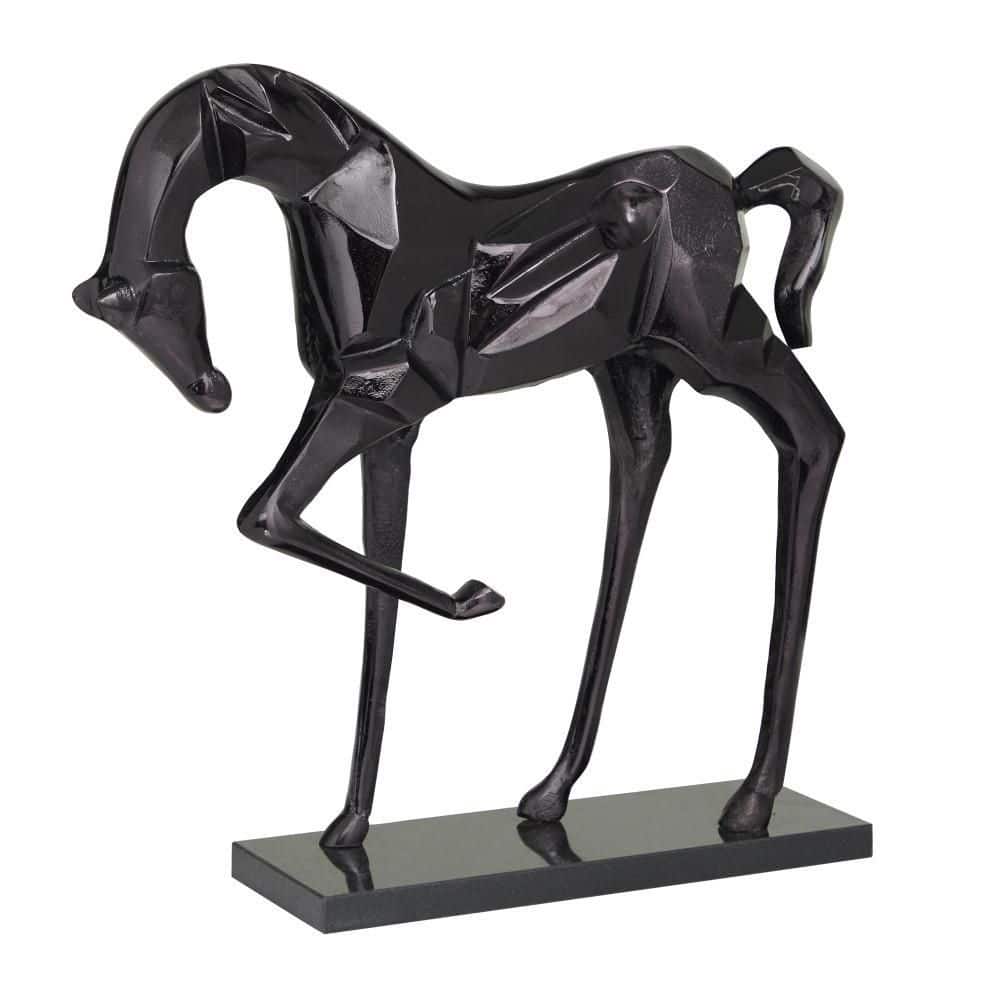 Novogratz Black Aluminum Horse Sculpture 042879 - The Home 