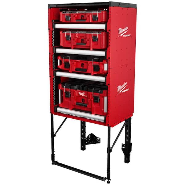 Milwaukee PACKOUT Rack Kit with PACKOUT Tool Box Set (4