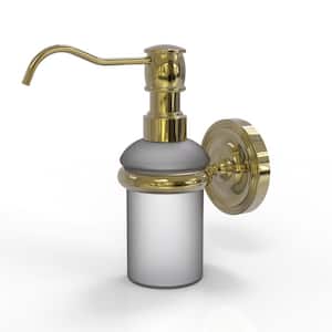Prestige Regal Wall Mounted Soap Dispenser in Unlacquered Brass