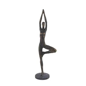 Brass Polystone Yoga Sculpture