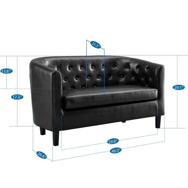 2-Seater Sofa Couch With Channel Tufted On Back And Seat Cushions, Two —  Brother's Outlet