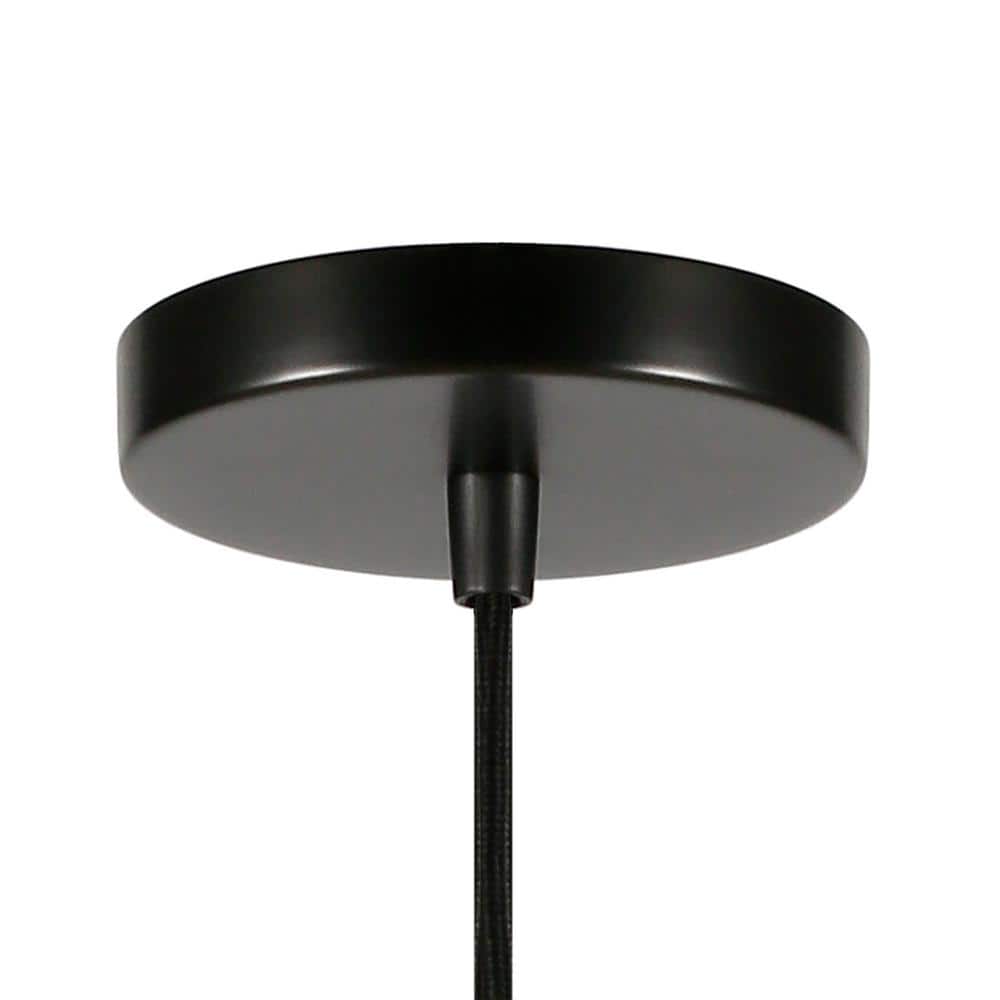 Zeno Brushed Black Mini Drum Pendant with Adjustable Cord