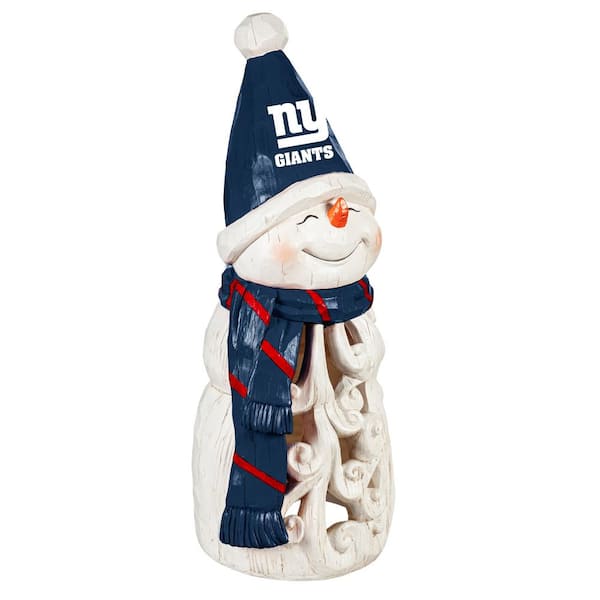 Team Sports America New York Giants Snowman LED Christmas Garden Statuary, 26 in.