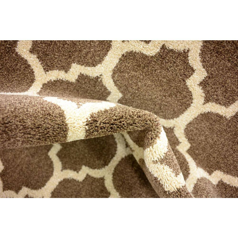 Elegant Brown Trellis Rectangular Indoor Area Rug