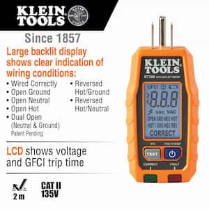 Dual-Range Non-Contact Voltage Tester and GFCI Receptacle Tester Tool Set (2-Piece)
