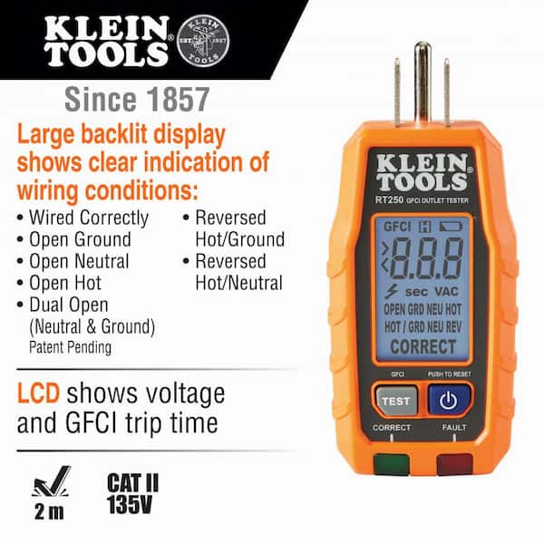 Dual-Range Non-Contact Voltage Tester and GFCI Receptacle Tester Tool Set (2-Piece)